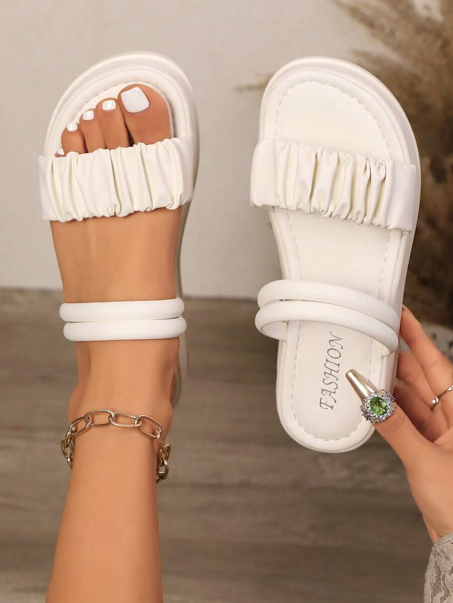 Women's High Heel Platform Beach Sandals, Summer New Arrival Roman Style Slipper Suitable For Outdoor Activities Valentines