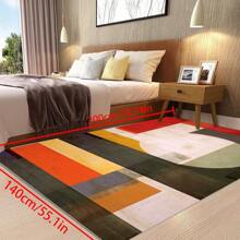 [Plush Velvet 700g/㎡ Latex Backing 5mm Thick] 1pc Bohemian Style Area Rug, Solid Color Carpet, Soft Non-Slip Washable For Living Room Bedroom Kitchen Office, Indoor Outdoor Home Decor Farmhouse Rug, Play Mat Back To School