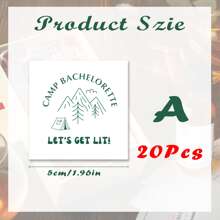 Camp Bach Alkohol-Etiketten, Junggesellenabschiedsparty Gastgeschenk Aufkleber, Junggesellinnenabschied Schnapsflasche Etiketten, Camping Party Dekorationen, Letzter Weg vor dem Schleier, Set mit 10 Junggesellenabschied Tequila Etiketten, Sommer Geburtstags Geschenke, Hochzeit, Strand, Schule Zurück, Schulbedarf, Raumdekor