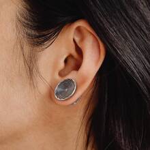 2PCS Fashion Round Vortex Ear Gauges Tunnels 316 Stainless Steel Plugs Women Piercing Body Jewelry Hypoallergenic New