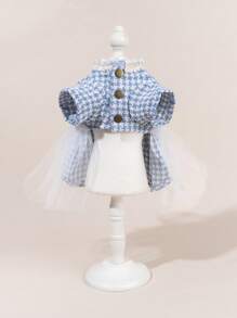 1pc Woolen Mesh Adorable Warm Thick Pet Dress/Skirt