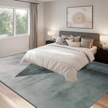 [Crystal Velvet 700g/㎡ Dotted Bottom 5mm Thickness] 1 Piece Bohemian Style Solid Color Carpet, Soft & Anti-Slip Washable Indoor & Outdoor Carpet For Living Room, Bedroom, Kitchen, Office, Home Decor Floral Entrance Rug, Large Size Minimalist Carpet