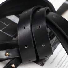 1pc Women's Horse Buckle Suit Belt, Multiple Colors, Fashion Versatile Waist Strap Decoration For Office Wear And Dress - Camel - View 12