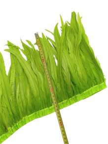 2Meters Colorful Rooster Tail Feathers Trims 23-30cm /9.2-12inches Pheasant Feather Fringe Ribbon For Carnival Plumes Decoration Rooster Pheasant Tail Feathers Plumes DIY Headdress Halloween Wedding Christmas Craft Supplies Accessories
