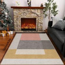 [Crystal Velvet 700g/Sq.M, Retro Printed Bottom, Thickness 5mm] 1pc Living Room Carpet, Bohemian Style Carpet, Solid Color Carpet, Soft Anti-Slip Machine Washable Carpet, Suitable For Indoor & Outdoor Living Room, Bedroom, Kitchen, Office, Home Decor Carpet, Traditional Office Chair Carpet Back To School
