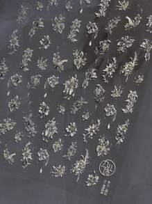 1片精美白色花卉美甲贴纸 5D水晶水钻花朵自粘美甲贴纸 DIY美甲设计 美甲用品 美甲贴纸 - 白色 - 查看 3