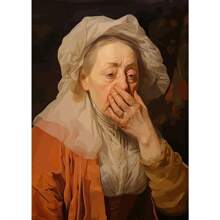 1 件趣味浴室厕所海报蒙娜丽莎和戴珍珠项链的女孩带卷纸帆布印刷品墙壁艺术适用于家居装饰无框架 - 彩色 - 查看 9