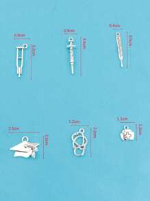 20pcs/50pcs Mixed Random Hospital Doctor Nurse Emergency Vehicle Theme Pendant Antique Silver Color Alloy Charm Set - Zinc Alloy Pendant, For DIY Jewelry, Necklace, Earrings And Bracelet