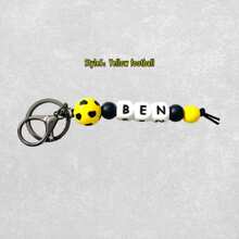 1pc Colorful Football Silicone Keychain, Personalized Handmade Custom Beads, Sports Keychain/Backpack Chain, Sports Gift,Apparel Accessories,Chic Autumn,Boyfriend,Girlfriend,Family,Friends - Silicone Keychain - View 26