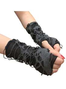 1 Pc Gloves In One Size Halloween Gloves Beggar Black Hole Gloves Punk Dark Gloves Cosplay Clothing Accessories Gloves