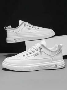 男士透气一脚蹬白色运动鞋，2024 年新款百搭防水休闲鞋，适合青少年夏季、户外运动、度假、毕业礼物、生日礼服配饰 - 彩色 - 查看 4