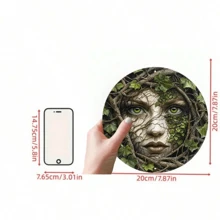 1pc Vintage Tree Face Metal Sign, 2D Flat Printed, Wall Hanging Decor, 8in Colorful Floral Design, 2D Printing, Durable Iron Wall Decoration, Suitable For Retro Decor Wall Art, Wall Decor, Room Decor, Home Decor, Restaurant Decor, Bar Decor, Cafe Decor, Garage Decor, Garden Decor, Indoor Outdoor Decor, Great For Birthday, Anniversary, Valentine's Day, Christmas, Thanksgiving, Mother's Day And Father's Day. Classic, Decorative, Gift, Random Hole Position