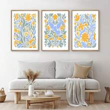 3PCS Flower Wall Arts Canvas Printi Schilderij - Frameloze Olieverfschilderij Poster, Botanische Kunst Olieverfschilderij Poster, Slaapkamer Muurkunst, Woonkamer Muurdecoratie, Eetkamer Muurdecoratie, Keuken Decoratief, Studeerkamer, Gang, Slaapzaal Decoratie, Ideaal Cadeau Voor Vrienden, Muurkunst, Muurdecoratie, Huisdecoratie, Kamerdecoratie Canvas Schilderij, Posters,