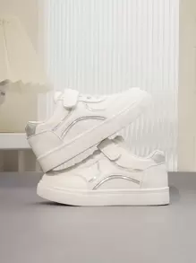 2025年春季新款儿童女童休闲运动软底鞋，适合秋冬季节穿着 - 白色 - 查看 4