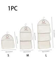 1件内衣袜子收纳挂袋悬挂式内衣收纳网袋衣柜宿舍整理神器门后收纳袋可见式收纳袋小袋子悬挂式收纳杂物收纳袋小物品收纳袋家用卧室衣服收纳整理器衣橱整理收纳 - 灰色 - 查看 7