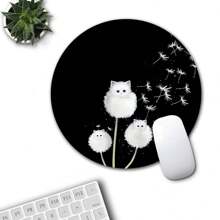 1pc Funny & Cute Mouse Pad, Round Office Desk Mouse Pad With Anti-Slip Rubber Base, Mini Travel Mouse Pad For Laptop, Computer, Home, Office, Study & Gaming, 7.8"*7.8"*0.08" - Multicolor - View 11