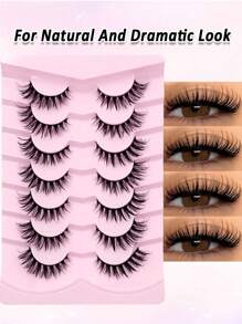 Sibeuna 7 Pairs Cosplay Anime False Eyelashes, Lightweight & Flowy, Cartoon Style, Create Dramatic & Dewy Makeup Look - Spiky Manga Lashes - View 2