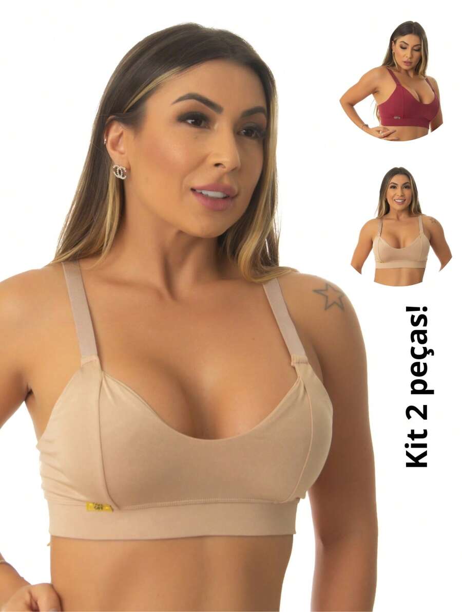 Kit 2 Reinforced Bras, Comfort And Elegance!! - Nhiều màu - Xem 1