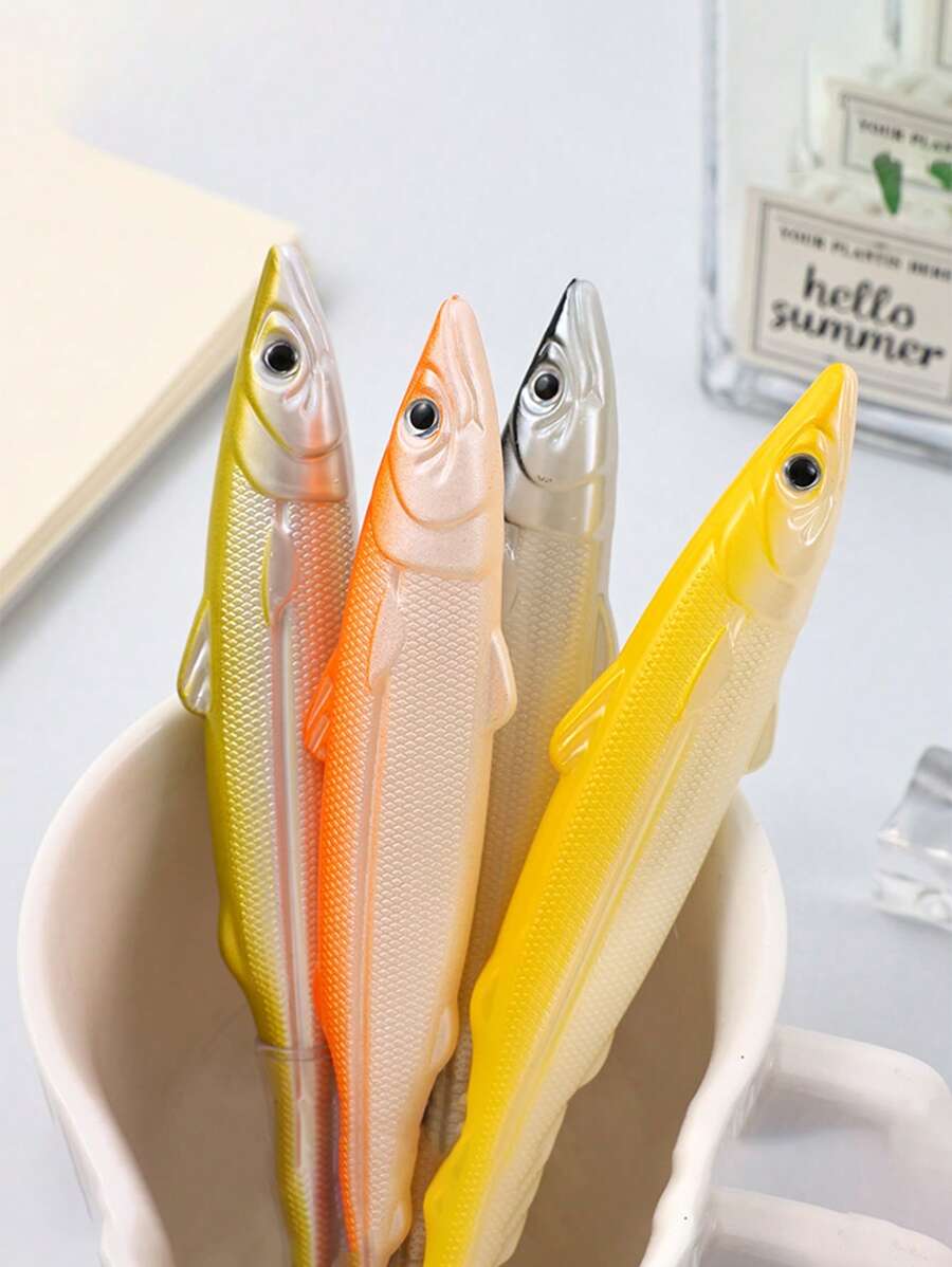 1pc Salted Fish Ballpoint Pen Fish Party Favors Ballpoint Pens Fishing Party Favors Salted Fish Pen Pens Decorative Pens Cartoon Fish Pen Advertise Award Pen Back To School - Multicolor - View 1