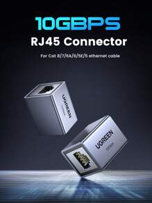 UGREEN 网络连接器 RJ45 10Gbps 延长网络信号适用于 Eterna 电缆 Cat8 7 6A 6 5E - 灰色 - 查看 2