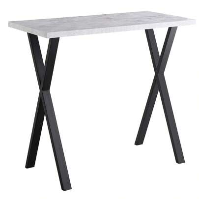  AINPECCA Bar Table Breakfast Counter Table With Metal Legs Industrial Style Coffee Kitchen
