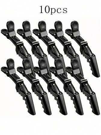 10pcs/6pcs Women's Hair Clips With Wide Teeth And Double Hinged Design, Alligator Style, Quality Salon Hair Sectioning Clips Claw Clips Hair Claws Hair Barrettes, School Stuff, Hair Accessories