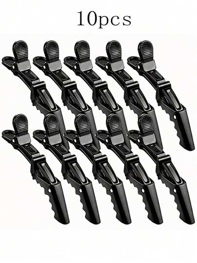 10pcs/6pcs Women's Hair Clips With Wide Teeth And Double Hinged Design, Alligator Style, Quality Salon Hair Sectioning Clips Claw Clips Hair Claws Hair Barrettes, School Stuff, Hair Accessories