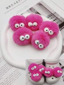 5/9/12pcs Cute Multi-Color Faux Fur Pom Poms With 3D Accessories, DIY Shoe Charms Decorations, Shoe Charm, Add Color To Shoes, Perfect For Parties, Holidays, Lovely Gift - Multicolor - View 15