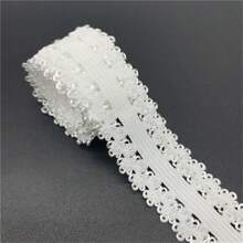 2yards/Lot 20mm Lace Elastic Ribbon Fold Over Spandex Elastic Band For Sewing Lace Trim Waist Band Garment Accessory