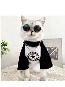 1pc Cat & Dog Fashion T-Shirt Warm Base Layer Pet Clothes
