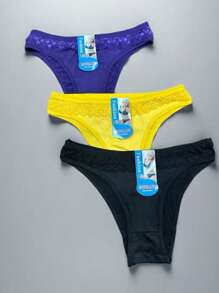 Set de 6 bragas con gráfico de letras - Multicolor - Ver 2