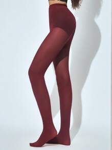 1 Pair Of Women's Translucent Sexy Pantyhose, Spring And Summer Slim Fit Leg Date Underwear Fashionable Versatile Solid Color Tight Stockings/Tights