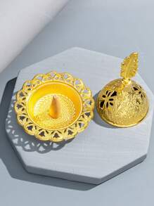 1 件装金属锌合金金色香炉家具摆件办公桌摆件