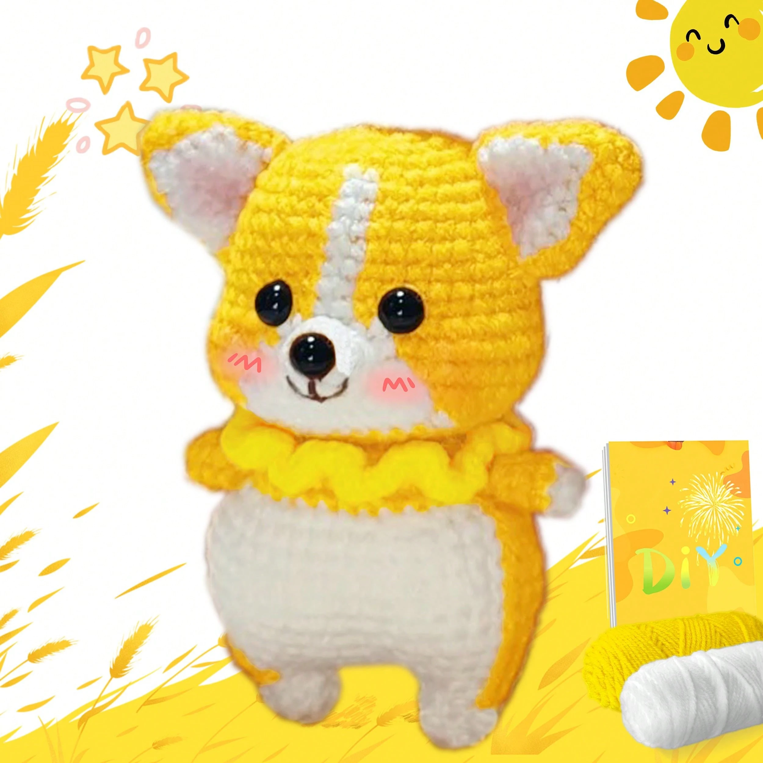 Decoracion Escritorio Oficina Motivacion Muñeco Ganchillo Positivo León De Ganchillo De - Regalo Positivo Con Tarjetas Apoyo Emocional Decoración Escritorio Dormitorio Oficina