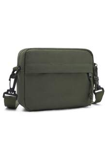 peach tree 1 件简约纯色小方包，休闲百搭男士轻便防水尼龙迷你单肩包，桃树品牌 - 綠色 - 查看 6