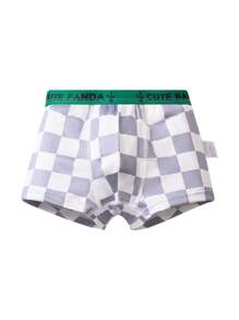 4pcs/Pack Boys' Comfortable Breathable Cartoon Panda Print Briefs, Gift For Boys - Green - View 4