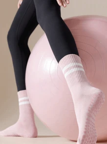 6 双女士休闲运动瑜伽袜、家居地板袜、礼品袜、四季皆宜 - 彩色 - 查看 3