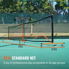 Portable Pickleball Net System, Pickleball Net Set, 22FT Regulation Size Net, With Balls, Paddles, Wheels, Court Lines, Weather Resistant Steady Metal Frame & Strong PE Net, Outdoor Game Sports Net With Carrying Bag, Easy Setup, Play In Backyard Driveway - Bộ lưới Pickleball có bánh xe - Xem 2