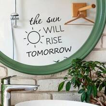 1pc PVC"TE QUIERO SANA BELLA YA ERES"Pep-Talk Art Lettering Mirror Stickers, Waterproof, Removable Decals For Bedroom, Cloakroom & Bathroom Wall Decor & Home Aesthetics Gifts Birthday Graduation Room Decor Home Decor Bathroom Decor Bedroom Decor Room Decoration Stuff Living Room Decor House Decor Home Decor Living Room Wall Art Wall Paper