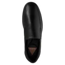Comfortable Leather Moccasin For Men, Color: Black With Round Last