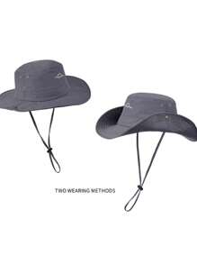 Herren einfarbiger Lässig Nylon UV-Schutz wasserabweisender schnelltrocknender Fischerhut