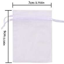 10/50/100pcs Gift Packaging Bags, Multi-Color Organza Candy Bags, Tableware, Size: 7*9CM, Various Holiday Party Packaging Supplies, Festival Home Decor