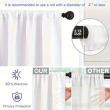 2 件金色窗帘，仿欧洲贵族花卉图案，口袋杆悬挂式，数码印花，半透明涤纶面料，适用于客厅、厨房、卧室、书房、浴室、酒店、餐厅、家居装饰 - 金色 - 查看 5