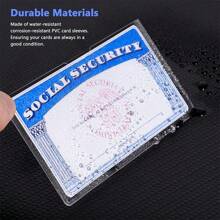 6 chiếc hộp đựng thẻ bảo hiểm y tế, hộp bảo vệ thẻ an sinh xã hội. Đây là những chiếc hộp nhựa PVC trong suốt chống thấm nước phù hợp với thẻ bảo hiểm y tế kiểu mới, thẻ an sinh xã hội, thẻ thương mại, thẻ căn cước và thẻ tín dụng. - Nhiều màu - Xem 2