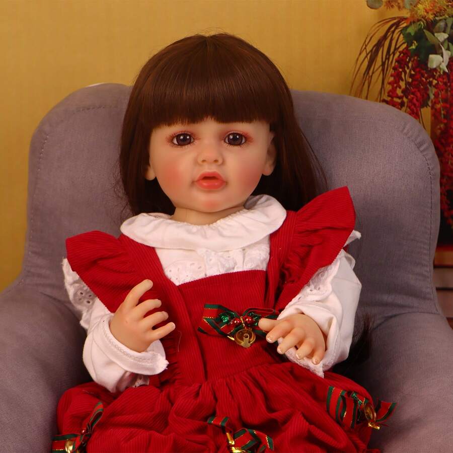 Reborn Baby Dolls Girl - 22 Inches Realistic Newborn Full Body Vinyl Baby Dolls Lifelike Newborn Real Life Weighted Dolls Toy Gift For Kids Age 3+