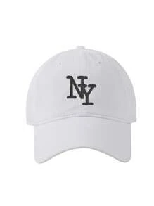 1pc Embroidered NY Letter Baseball Cap, Adjustable Outdoor Sun Hat, Suitable For Spring, Autumn, Travel, Beach, Y2K Style For Youth