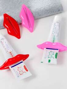 2 件/4 件卡通嘴唇懒散牙膏挤压器，创意便携式牙膏架家居浴室装饰秋季装饰返校 - 彩色 - 查看 5