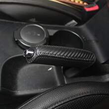 Carbon Fiber Style Car Hand Brake Cover Universal Car Handbrake Sleeve PU Leather Cover Anti-Skid Auto Parking Brake Protection