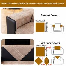 1pc Chenille Sofa Cushion Cover, Simplistic & Modern Style Pet Friendly, Anti-Dirty & Anti-Slip Sofa Protector, Scratch Resistant For Couch, L-Shaped Combination Sofa And 1/2/3/4 Seat Sofa, Year-Round Use - Khaki - View 11