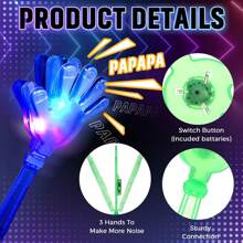 20个迷你拍手器，长9.5厘米/3.74英寸，宽5厘米/1.97英寸，是节日、生日派对、新年、圣诞节礼物、庆典活动的理想礼品和用品，塑料派对拍手器，趣味派对制造者，带来嘉年华和欢乐（随机2种款式） - 彩色 - 查看 2